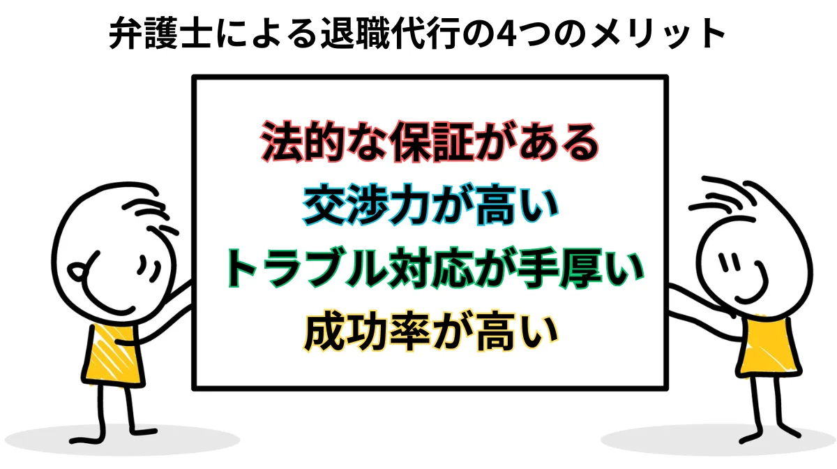 弁護士による退職代行の4つのメリット