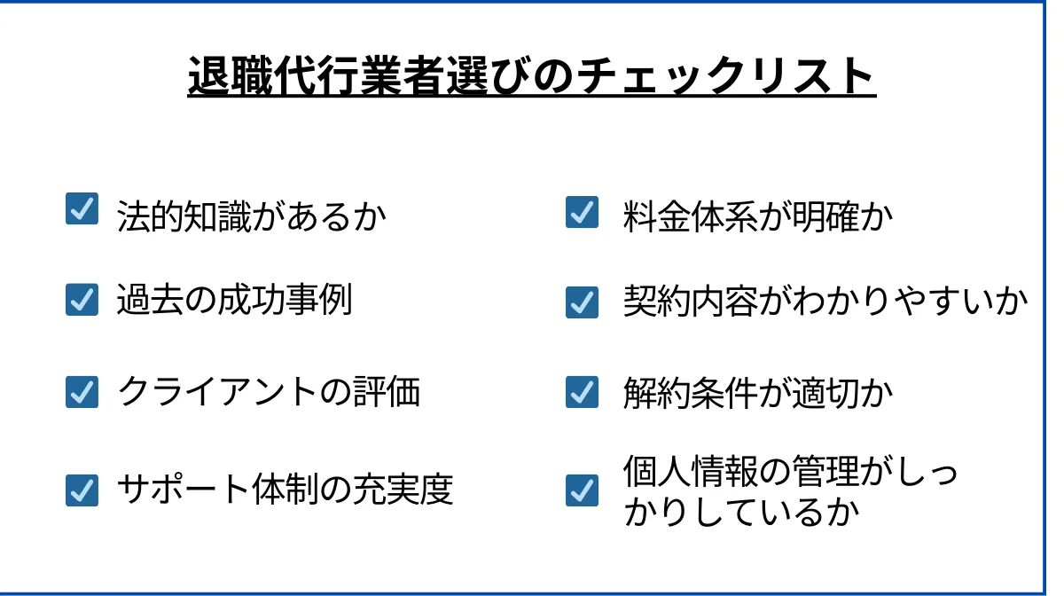 5．安全に給料を受け取るための退職代行サービスの選び方