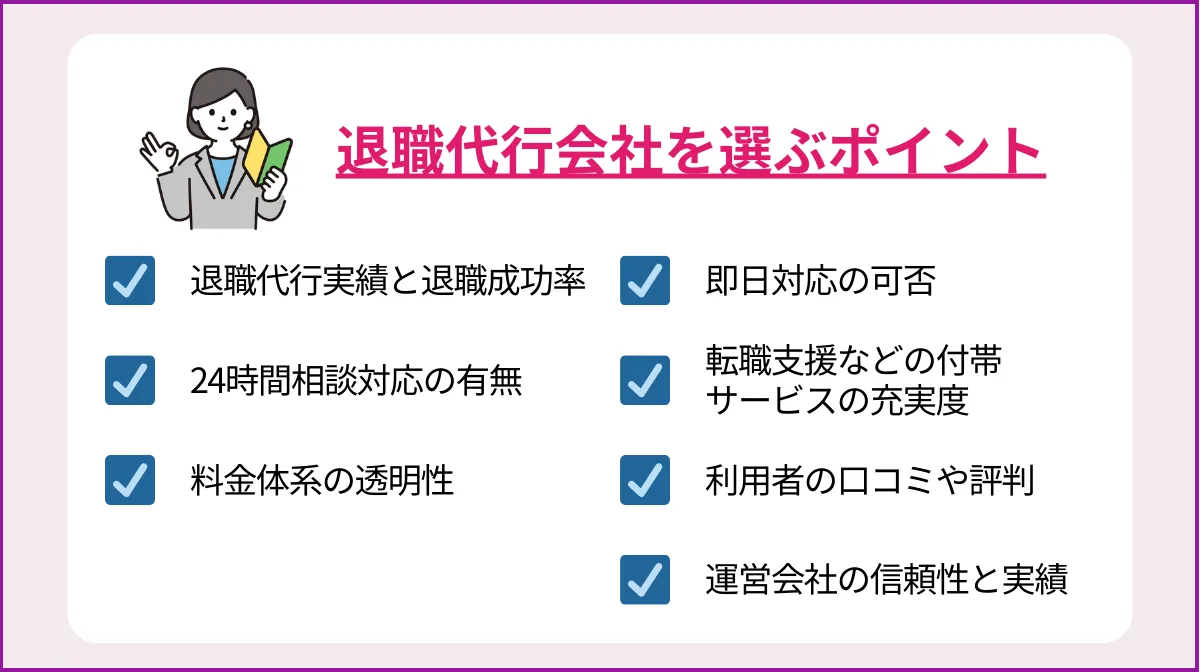 退職代行会社の選び方