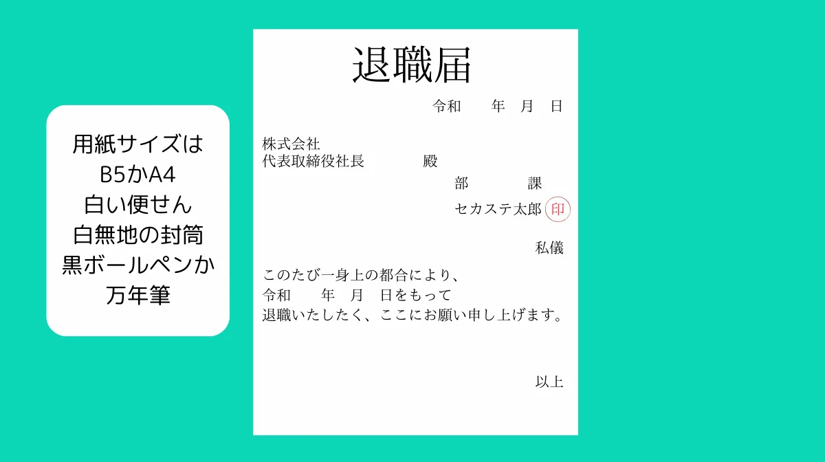退職届を提出する